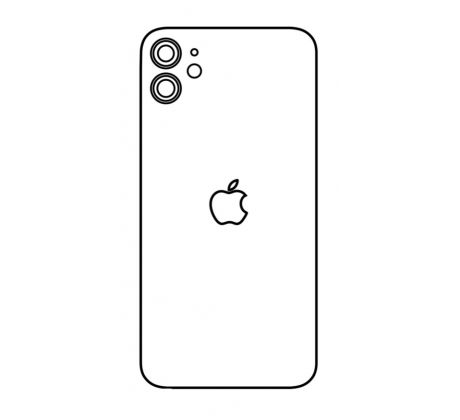 Hydrogel - zadná ochranná fólia - iPhone 11 - typ výrezu 3