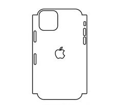 Hydrogel - matná zadná ochranná fólia (full cover) - iPhone 11 Pro Max - typ 5