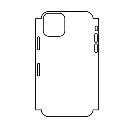 Hydrogel - matná zadná ochranná fólia (full cover) - iPhone 11 Pro Max - typ výrezu 4