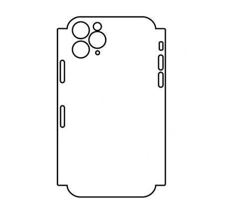 Hydrogel - matná zadná ochranná fólia (full cover) - iPhone 11 Pro Max - typ výrezu 3