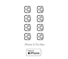 Hydrogel - ochranná fólia zadnej kamery - iPhone 12 Pro Max - 8ks v balení