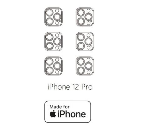 Hydrogel - ochranná fólia zadnej kamery - iPhone 12 Pro - 6ks v balení