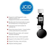 Apple iPhone SE 2020 - Home button - JC 6th gen. 3D Touch - Tlačidlo domov s funkciou späť (čierna)