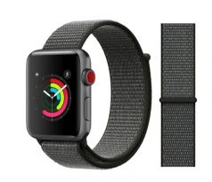 Remienok pre Apple Watch (42/44/45mm) Nylon, grey-black 
