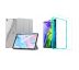 TriFold Smart Case - kryt so stojančekom pre iPad 10.9 (2020)/iPad Air 4 - šedý + Ochranné tvrdené sklo s inštalačným rámikom     