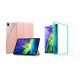 TriFold Smart Case - kryt so stojančekom pre iPad Air 4/iPad Air 5 - ružový + Ochranné tvrdené sklo s inštalačným rámikom      