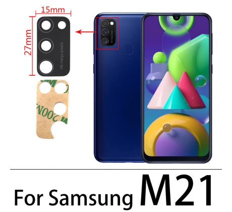 Náhradné sklo zadnej kamery - Samsung Galaxy M21