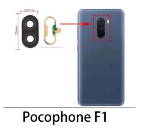 Náhradné sklo zadnej kamery - Xiaomi Pocophone F1