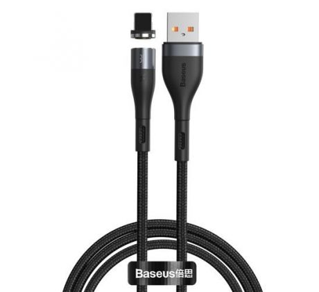 Baseus Zinc - Magnetický nylonový USB kábel lightning 1.5A 1m Black