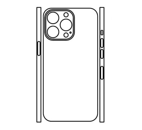 Hydrogel - zadná ochranná fólia (full cover) - iPhone 13 Pro Max - typ výrezu 3