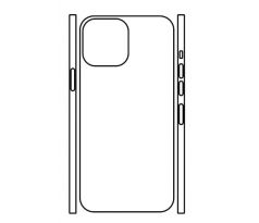 Hydrogel - matná zadná ochranná fólia (full cover) - iPhone 13 - typ výrezu 2
