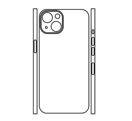 Hydrogel - zadná ochranná fólia (full cover) - iPhone 13 - typ výrezu 3