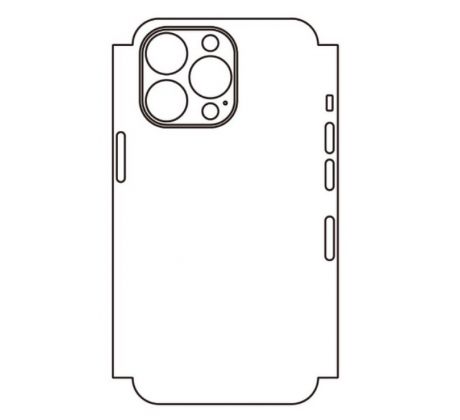 Hydrogel - zadná ochranná fólia (full cover) - iPhone 13 Pro Max - typ výrezu 5