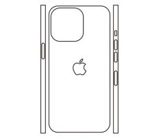 Hydrogel - zadná ochranná fólia (full cover) - iPhone 13 Pro - typ výrezu 8