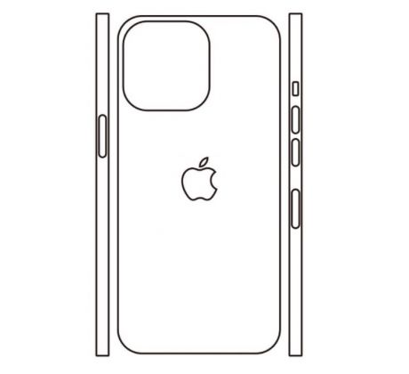 Hydrogel - zadná ochranná fólia (full cover) - iPhone 13 Pro - typ výrezu 8