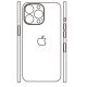 Hydrogel - zadná ochranná fólia (full cover) - iPhone 13 Pro - typ výrezu 7