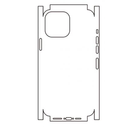 Hydrogel - matná zadná ochranná fólia (full cover) - iPhone 13 Pro - typ výrezu 6