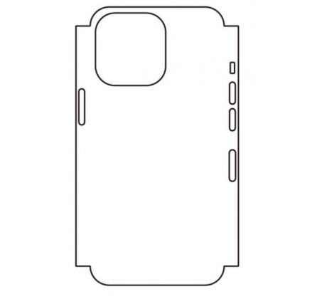 Hydrogel - matná zadná ochranná fólia (full cover) - iPhone 13 Pro - typ výrezu 10