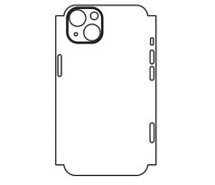 Hydrogel - zadná ochranná fólia (full cover) - iPhone 13 - typ výrezu 9