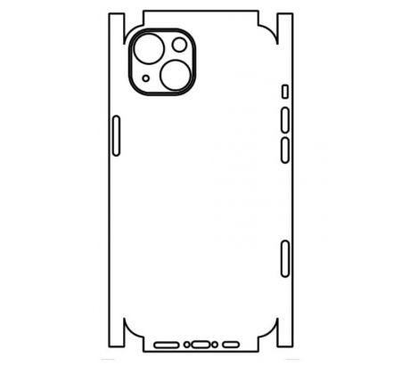 Hydrogel - zadná ochranná fólia (full cover) - iPhone 13 - typ výrezu 6