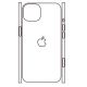 Hydrogel - zadná ochranná fólia (full cover) - iPhone 13 mini - typ výrezu 6