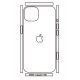Hydrogel - matná zadná ochranná fólia (full cover) - iPhone 13 mini - typ výrezu 9