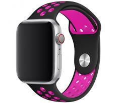 Remienok pre Apple Watch (42/44/45mm) Sport, black-pink (veľkosť L)