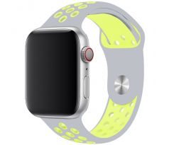 Remienok pre Apple Watch (38/40/41mm) Sport, grey-yellow (veľkosť L)