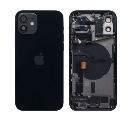 Apple iPhone 12 - Zadný housing s predinštalovanými dielmi (čierny)