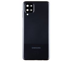 Samsung Galaxy A12 - Zadný kryt - se sklíčkem kamery - čierny (náhradný diel)