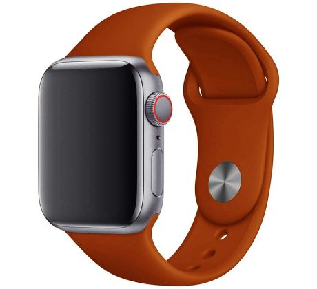 Remienok pre Apple Watch (42/44/45mm) Sport Band, Dark Orange, veľkosť S/M
