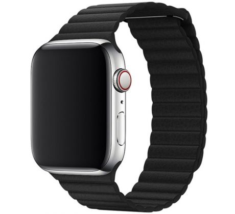 Koženkový remienok Leather Loop pre Apple Watch (38/40/41mm) Black