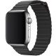 Koženkový remienok Leather Loop pre Apple Watch (42/44/45mm) Dark Grey