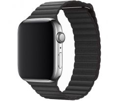 Koženkový remienok Leather Loop pre Apple Watch (38/40/41mm) Dark Grey