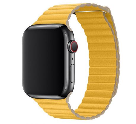 Koženkový remienok Leather Loop pre Apple Watch (42/44/45mm) Meyer Lemon