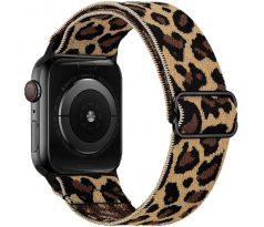 Scrunchie remienok pre Apple Watch (42/44/45mm) Brown Cheetah