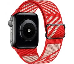 Scrunchie remienok pre Apple Watch (42/44/45mm) Gray Red
