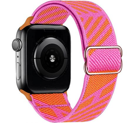 Scrunchie remienok pre Apple Watch (42/44/45mm) Orange Pink
