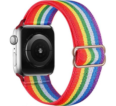 Scrunchie remienok pre Apple Watch (42/44/45mm) Rainbow