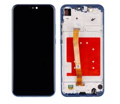 LCD displej + dotyková plocha pre Huawei P20 Lite, modrý s rámom