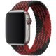Remienok pre Apple Watch (42/44/45mm) Elastic Nylon, veľkosť 135-150mm - Black Red