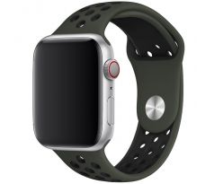 Remienok pre Apple Watch (42/44/45mm) Sport, army green-black (veľkosť L)