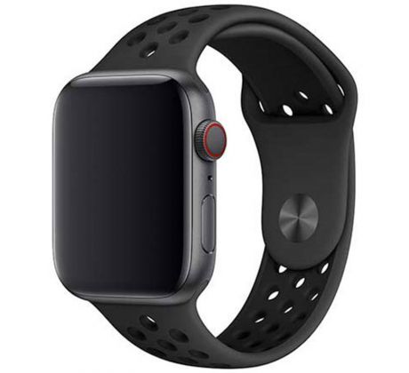 Remienok pre Apple Watch (38/40/41mm) Sport, black-black (veľkosť L)
