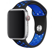 Remienok pre Apple Watch (42/44/45mm) Sport, black-blue (veľkosť L)