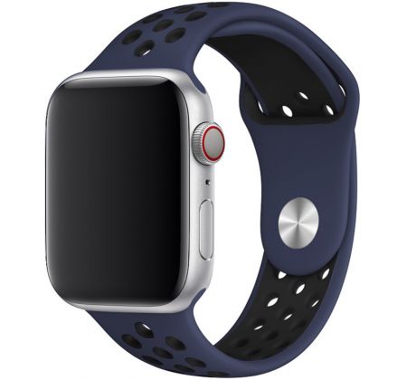 Remienok pre Apple Watch (42/44/45mm) Sport, midnight blue-black (veľkosť L)