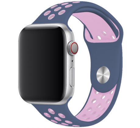 Remienok pre Apple Watch (38/40/41mm) Sport, sea blue-light pink (veľkosť L)