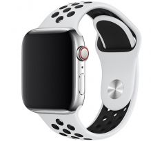 Remienok pre Apple Watch (38/40/41mm) Sport, white-black (veľkosť L)