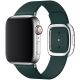 Kožený remienok Magnetic Closure pre Apple Watch (42/44/45mm) Green