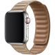 Koženkový remienok Leather Link pre Apple Watch (38/40/41mm) Khaki