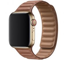 Koženkový remienok Leather Link pre Apple Watch (42/44/45mm) Brown